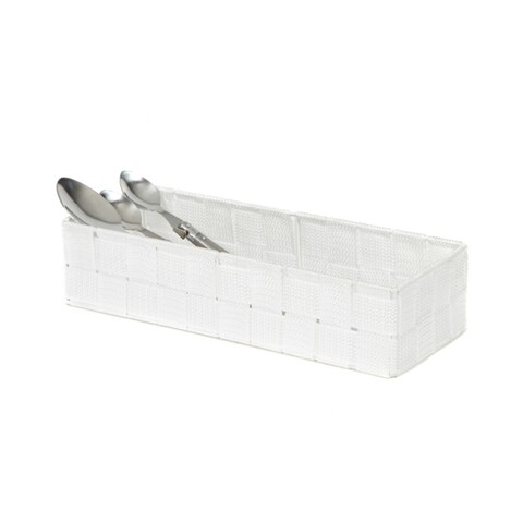 Organizator dulap, Compactor, Tex Large, 30 x 12 x 7 cm, textil, alb