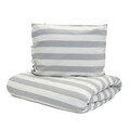 Lenjerie de pat King Size, Dayana, Homla, 3 piese, 200x220 cm, bumbac, alb/gri