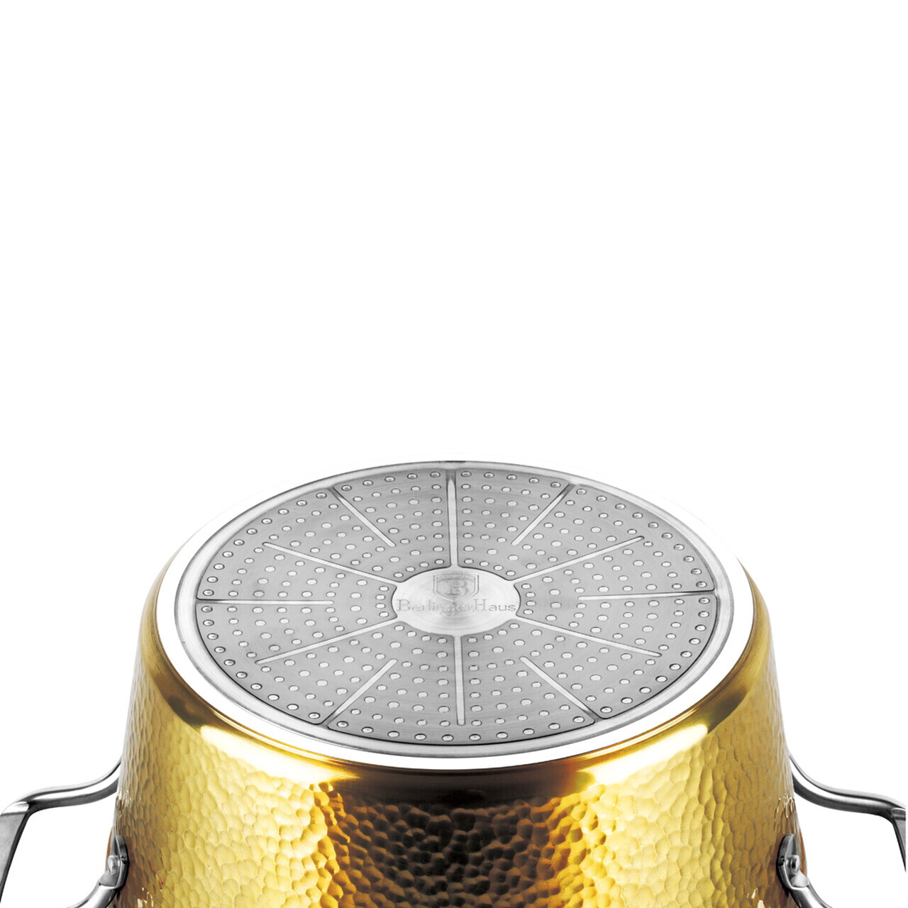 Oala cu capac Berlinger Haus, Hammered Gold, 24 cm, 4.1 L, aluminiu forjat, auriu - view 4