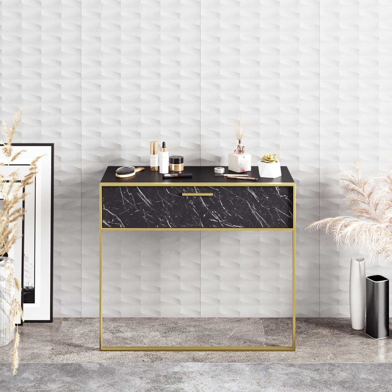 Bufet, Zena Home, Polka, PAL, Aur/Negru - 1 | YEO