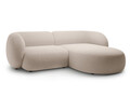 Coltar dreapta 2 locuri, Kate, Micadoni, 255x176x76 cm, catifea, bej