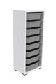 Dulap multifunctional, Estella, Cara 8N, Alb/Gri