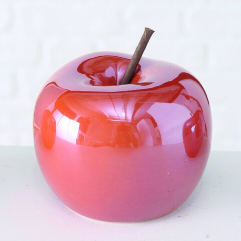Decoratiune Apple V5, Boltze, 15 cm, portelan, rosu Boltze imagine 2022 by aka-home.ro