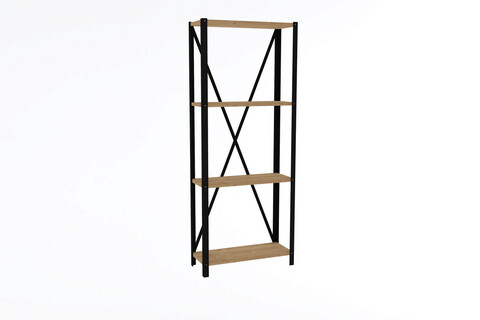Corp biblioteca, Puqa Design, London, 60x149.5x29 cm, PAL, Safir / Negru - 2 | YEO