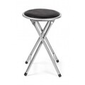 Scaun pliabil, Joy Black, Bizzotto, Ø30x45 cm, otel/PVC