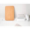 Set organizator chiuveta si dozator sapun 4 piese, Brabantia, SinkStyle Mineral, 75x13x15 cm, plastic/inox, alb