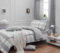 Lenjerie de pat pentru o persoana (SE), MyHome - White, Grey, Mjolnir, Bumbac Ranforce