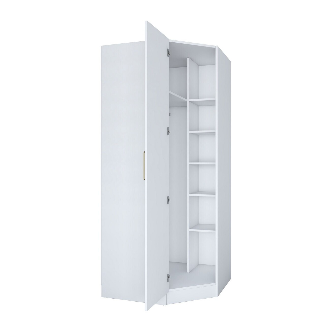 Dulap pentru haine, Hanah Home, BA183, 91x210x57.5 cm, PAL melaminat, Alb - view 10