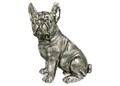 Decoratiune Bulldog, DUO, H20 cm, polirasina, argintiu