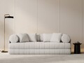 Canapea extensibila 3 locuri, Kemi, Cosmopolitan Design, 206x95x70 cm, tesatura boucle, bej deschis