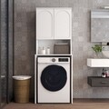 Dulap masina de spalat, Hanah Home, Lyon 60, 70x183x60 cm, PAL, Alb