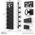 Raft decorativ metalic pentru vinuri, Hanah Home, Vın, 85x20x10 cm, Negru