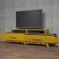 Comoda TV, Hommy Craft, Flora, 205x50x36.8 cm, Nuc / Galben