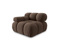 Modul stanga pentru canapea, 1 loc, Bellis-51, Micadoni Home, 94x94x70 cm, catifea, maro inchis