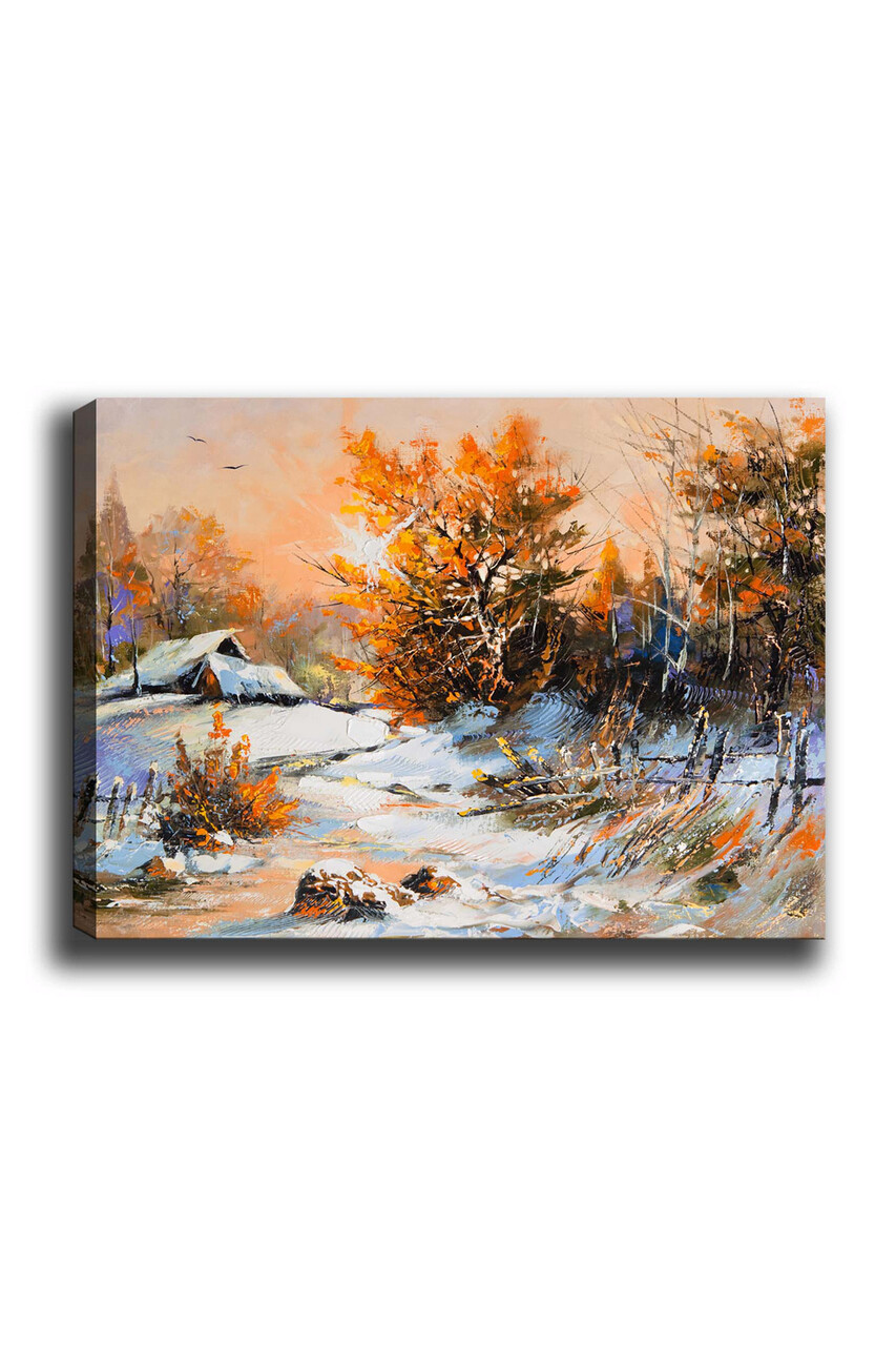 Tablou decorativ, Kanvas Tablo (70 x 100), Cadru: 100% LEMN (grosime: 3 cm), Multicolor - view 2