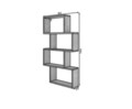 Raft de perete ELTAP, Egurro, 80x20x144 cm, PAL/PVC, negru
