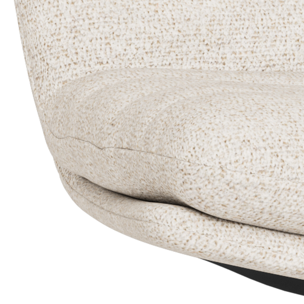 Scaun Grafton, Actona, 50.5x65x96.5 cm, rotativ, tesatura Boucle/otel, crem - view 7