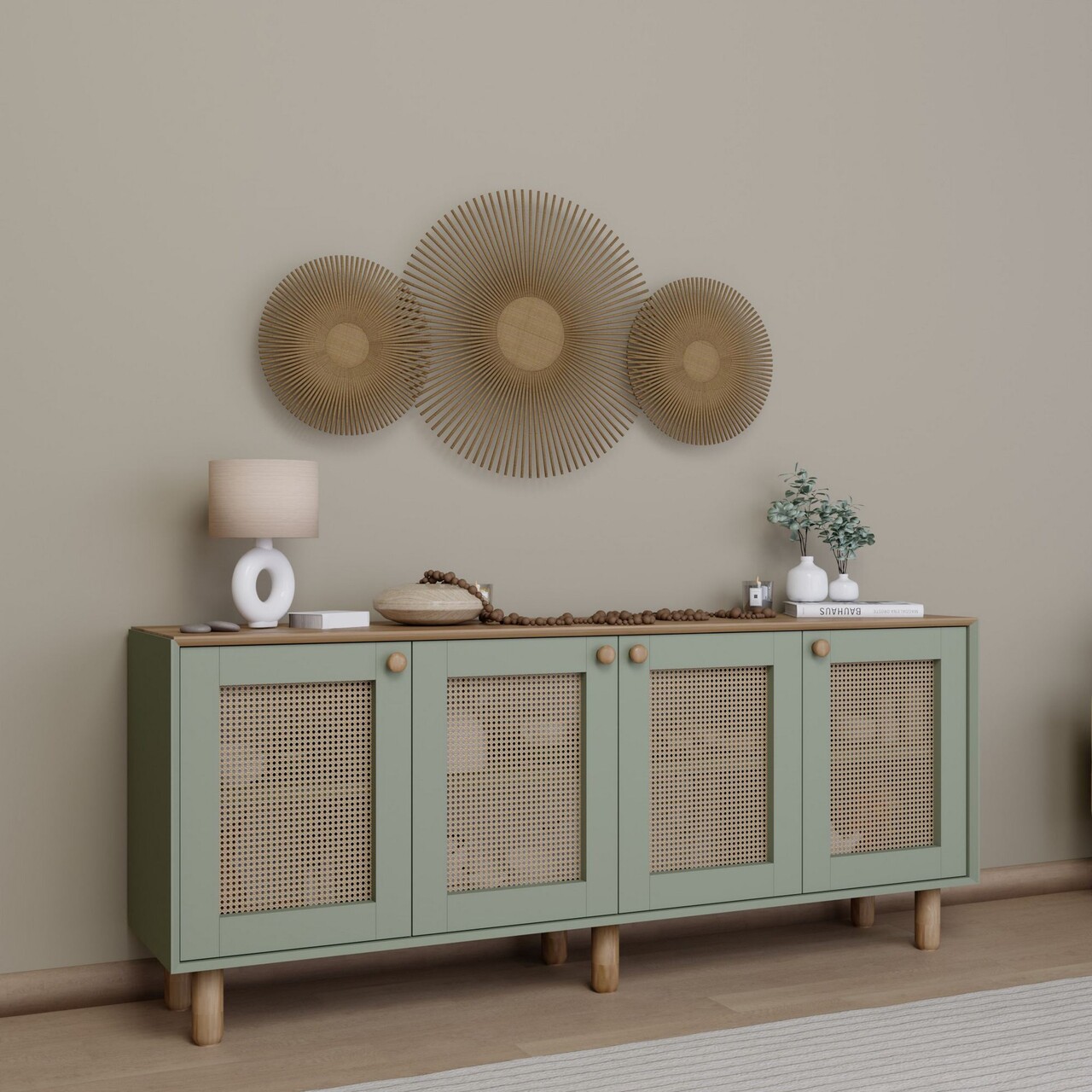 Consola, Miwood, Bohemian 1600-132, Verde - 1 | YEO