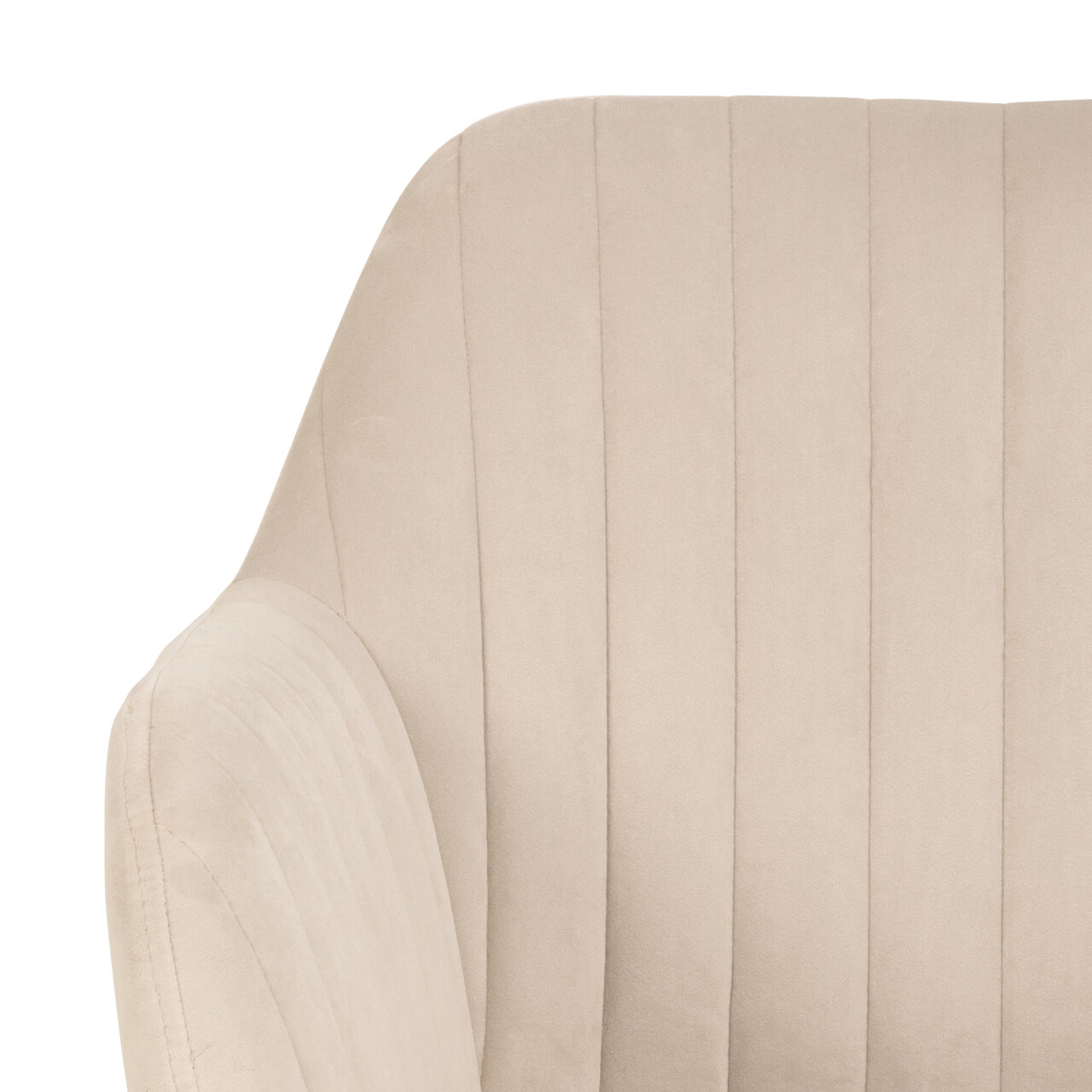 Scaun Emilia, Actona, 57x61x83 cm, catifea/otel, bej nisip