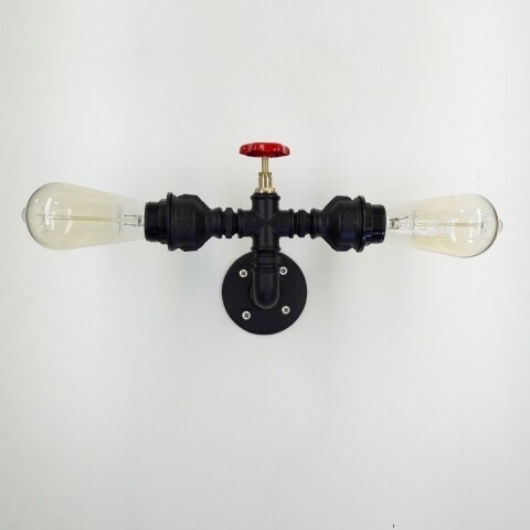 Aplica de perete All Design, metal, 24x20x13 cm, Industrial Black