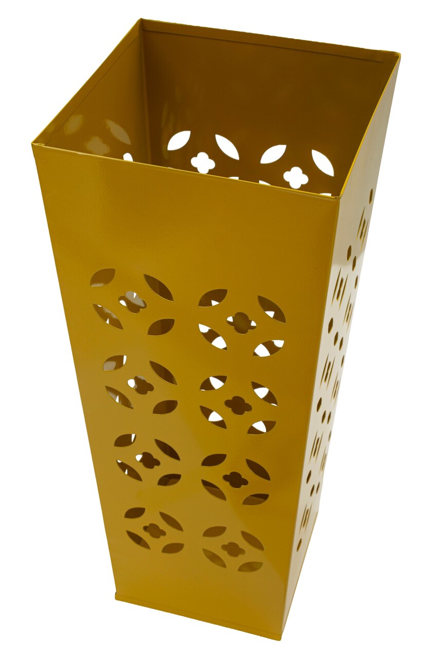 Suport pentru umbrele, Mauro Ferretti, Fit, 20x20x48 cm, metal, galben mustar - imagine 4