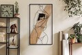 Decoratiune de perete Strip -A, Mauro Ferretti, 50x90 cm, fier/MDF, negru/maro