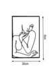 Decoratiune de perete, Woman Silhouettes 1, Metal, 30 x 45 cm, Negru