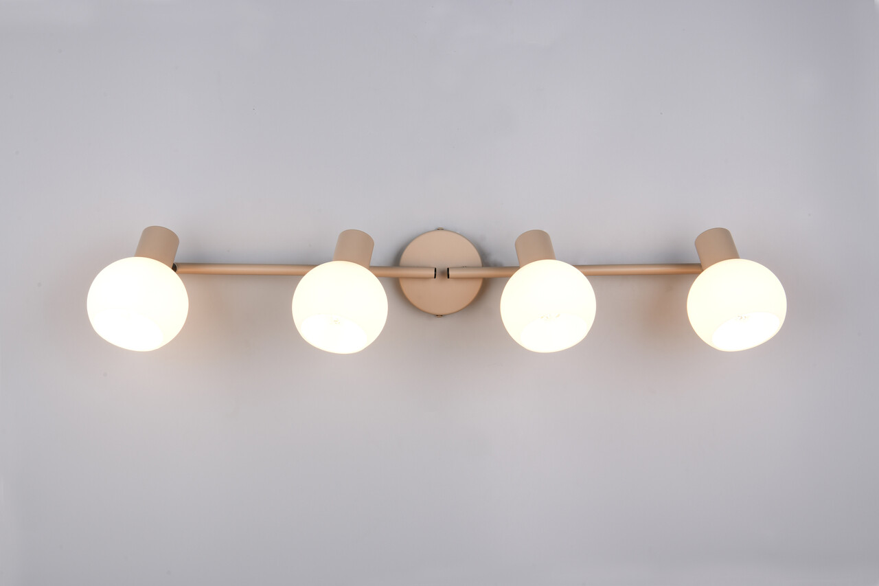 Plafoniera Boba, RL, 70x10x18.5 cm, 10W, 4x E14, metal, bej inchis/alb - 1 | YEO