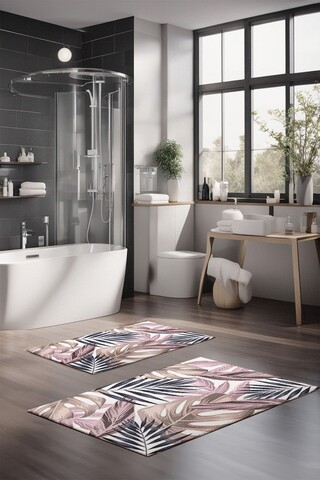 Set covorase de baie, Cartwright, CT-5324, Poliester, Multicolor