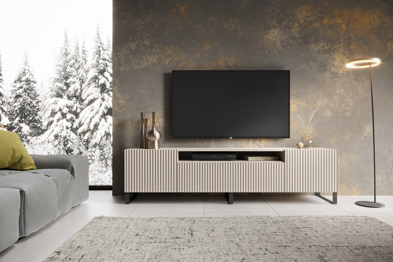 Comoda TV ADRK, Noemi, 200x41x53 cm, PAL melaminat/MDF, casmir