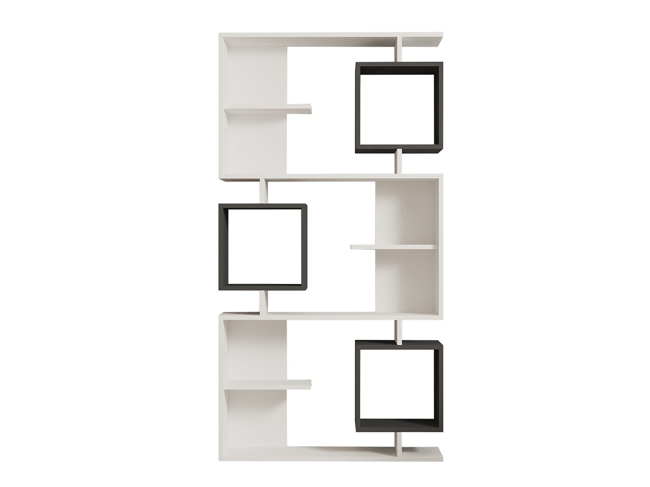 Corp biblioteca, Hanah Home, Icardi, 90x171.9x24.6 cm, Alb / Antracit - view 5