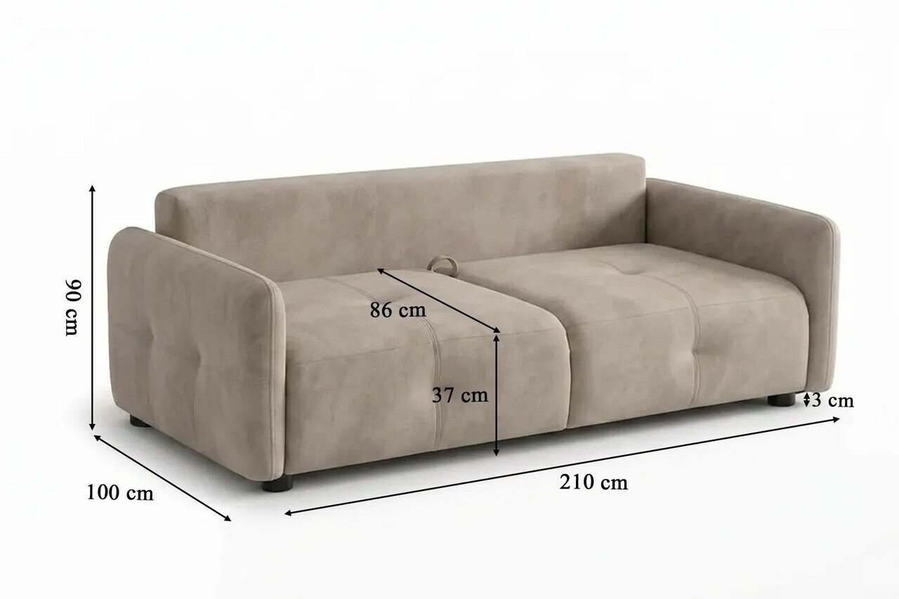 Canapea 3 locuri, Atelier del Sofa, 560ARE5329, Bej — imaginea 6
