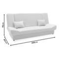 Canapea extensibila 3 locuri Tiko, Pakoworld, 200x85x90 cm, textil, albastru