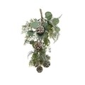 Decoratiune Bunch w berries, Decoris, 10x16x45 cm, polietilena, verde/alb