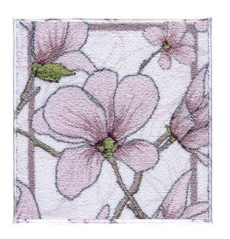 Covoraș de baie, confetti, interlace, 50x57 cm, poliamida, roz