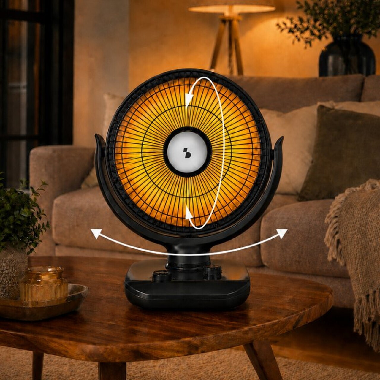 Aeroterma cu carbon Beper, 1000W, 45x29.5x55 cm, negru — imaginea 3