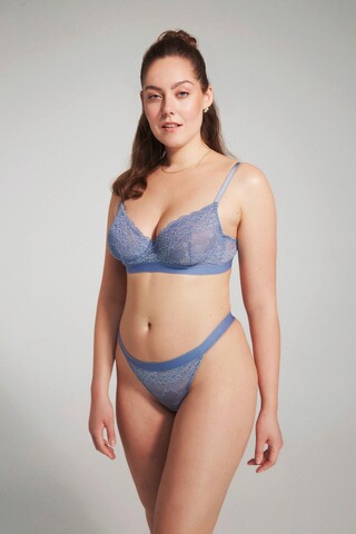 Sutien, 556BRL1121 – 75B, Bralet, 88% poliamida/12% elastan, Albastru Bralet