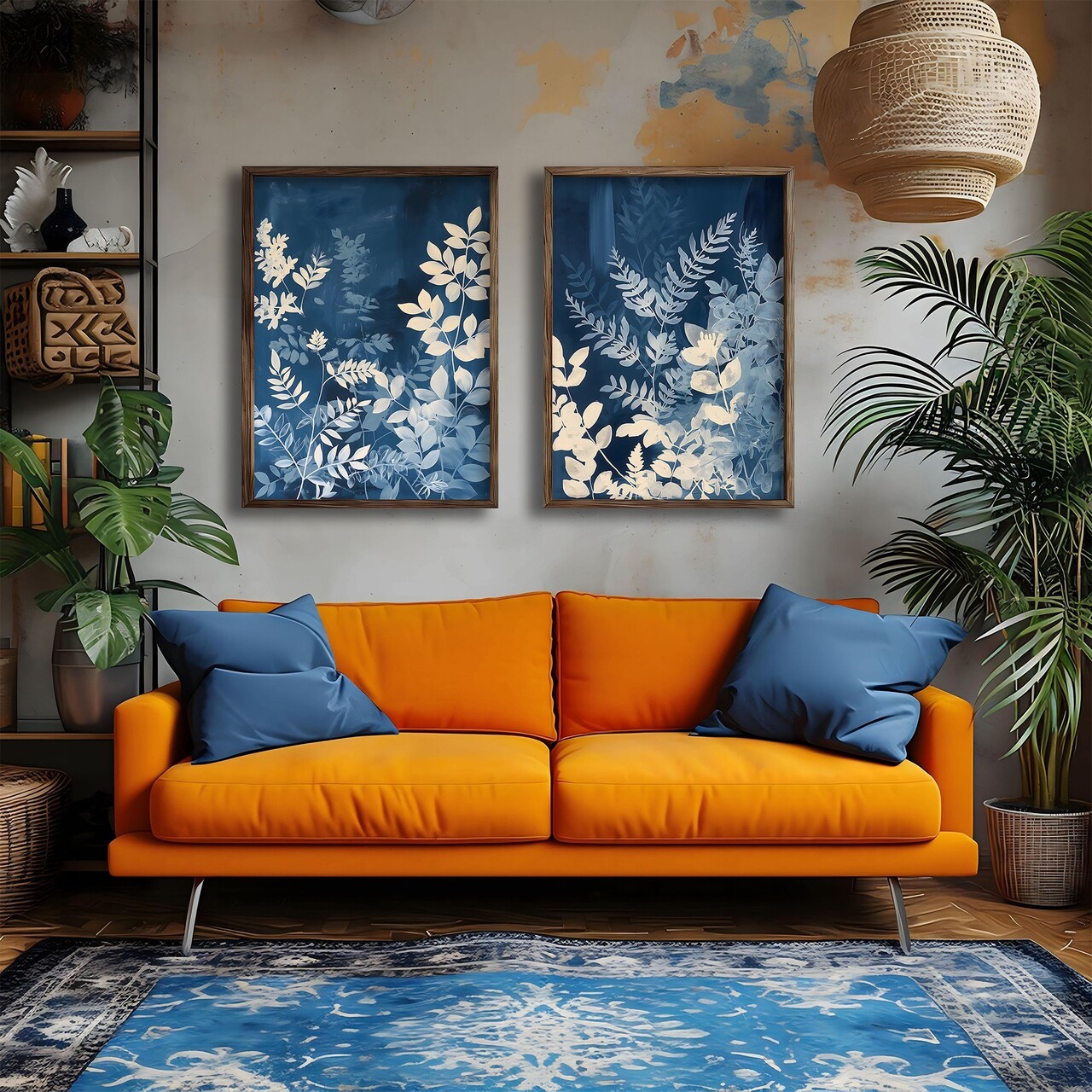 Set 2 tablouri decorative, GE270-L, Lemn, Multicolor - view 2