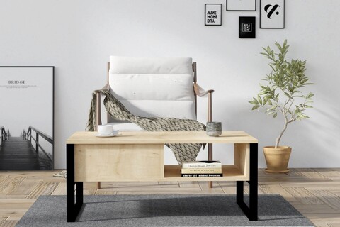Masuta de cafea, asse home, devon orta , 100x60x44 cm, maro