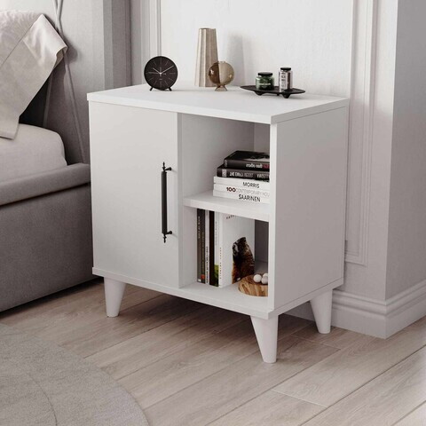 Noptiera, Hanah Home, Rose, 55.5x59.5x33 cm, Alb