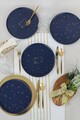 Set 6 farfurii intinse ST038104F993, Keramika, Ø27 cm, gresie, albastru