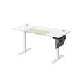 Birou reglabil pe inaltime, Songmics, 140x60x72-120 cm, PAL/otel, alb/bej