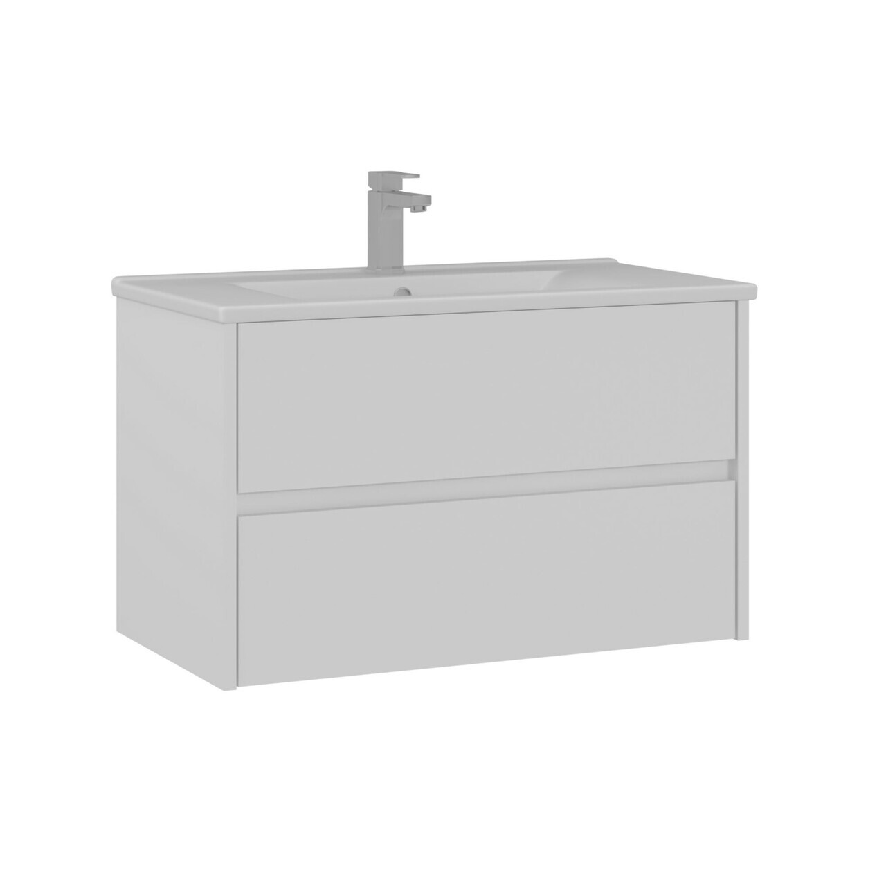Dulap de baie cu chiuvetă, Hanah Home, Side 85 v2, Alb mat — imaginea 4