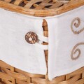 Set 2 cutii accesorii de cusut Natural, Creaciones Meng, 33 cm / 28 cm, ratan
