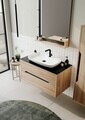 Oglinda decorativa, Hanah Home, Galia 80, Stejar