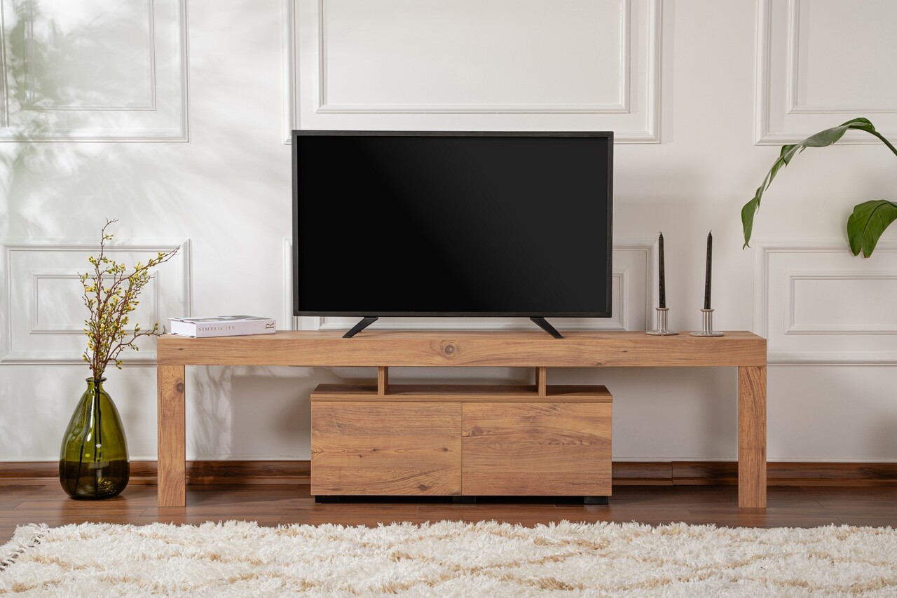 Comoda TV, Nordure, Enclave, 180x50x31.3 cm, Maro - 1 | YEO