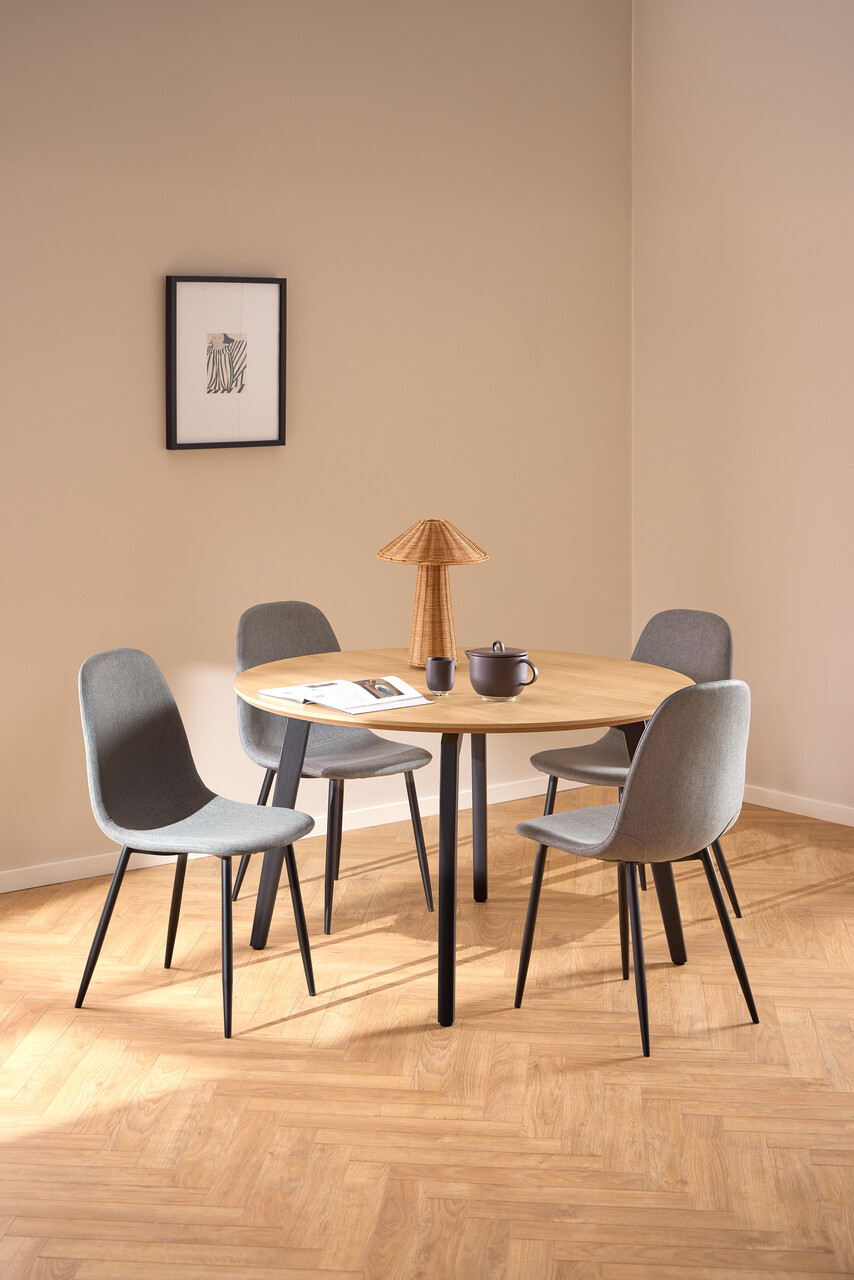 Scaun Celia, Actona, 44x54x86 cm, poliester/otel, gri inchis - view 7
