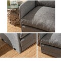 Canapea extensibilă cu 1 loc, Futon, 859FTN2881, Metal , Gri deschis