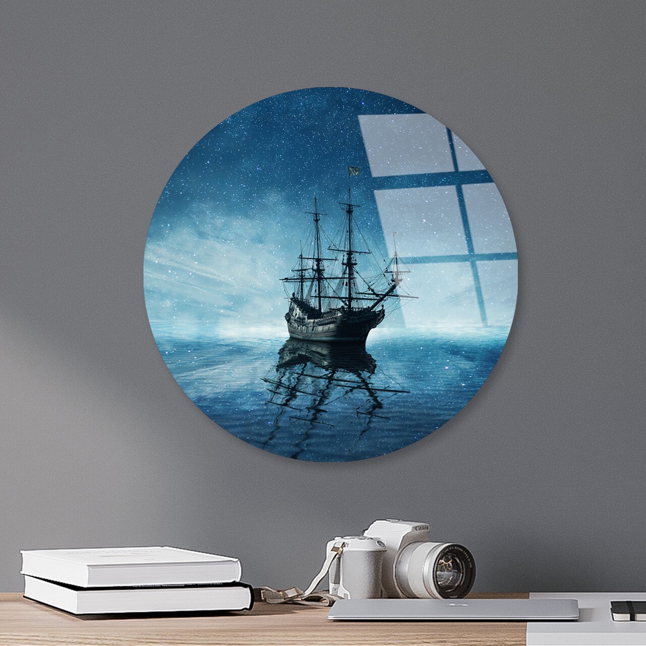 Tablou decorativ UV-1154 ø30 cm Multicolor