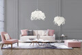 Lampadar Leavy, RL, 70x180 cm, 28W, 3x E14, metal, alb/argintiu